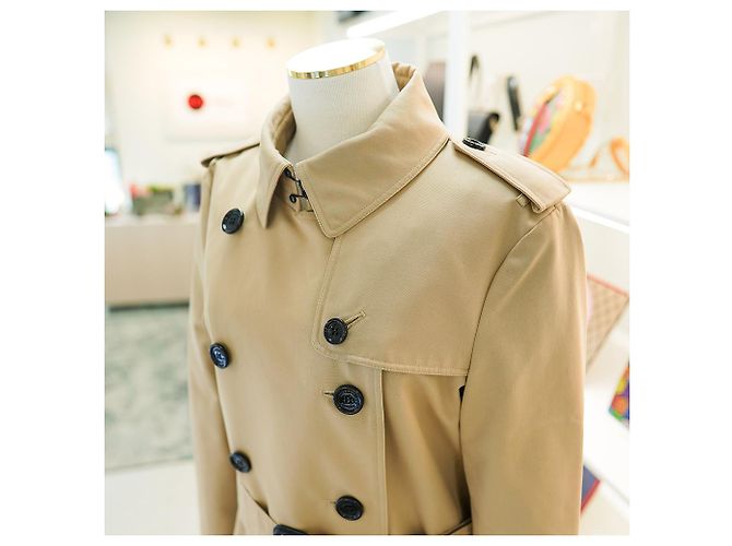 Burberry Abrigo corto de cuadros para mujer en miel Castaño - vista 12