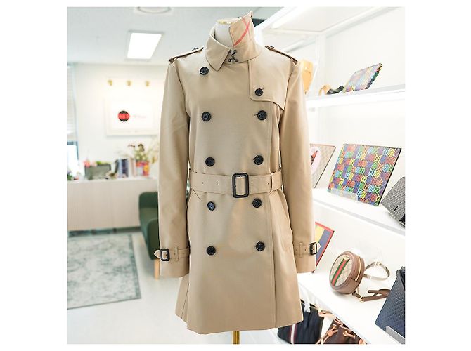Burberry Abrigo corto de cuadros para mujer en miel Castaño - vista 5
