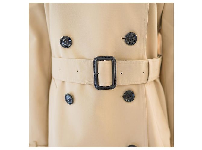 Burberry Abrigo corto de cuadros para mujer en miel Castaño - vista 8
