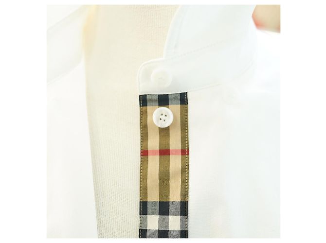 Burberry Camisa de manga larga de algodón blanco a cuadros de lujo - vista 18