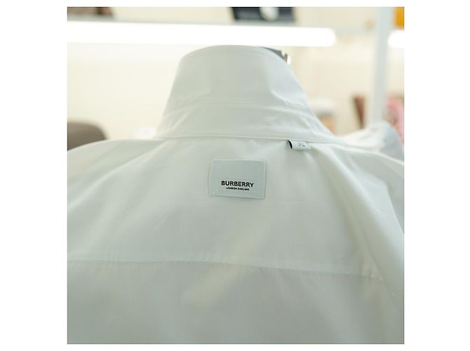 Burberry Camisa de manga larga de algodón blanco a cuadros de lujo - vista 20