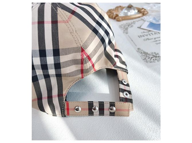 Burberry TB Vintage Check Baseball Cap Beige Braun - Ansicht 11