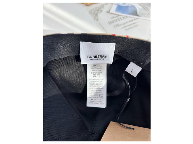 Burberry TB Vintage Check Baseball Cap Beige Braun - Ansicht 13