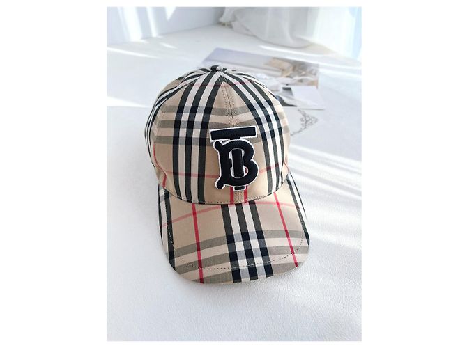 Burberry TB Vintage Check Baseball Cap Beige Braun - Ansicht 3