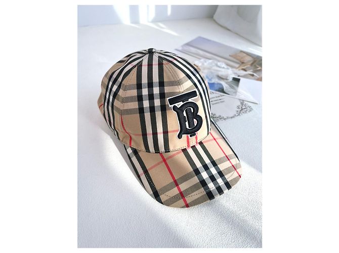 Burberry TB Vintage Check Baseball Cap Beige Braun - Ansicht 6