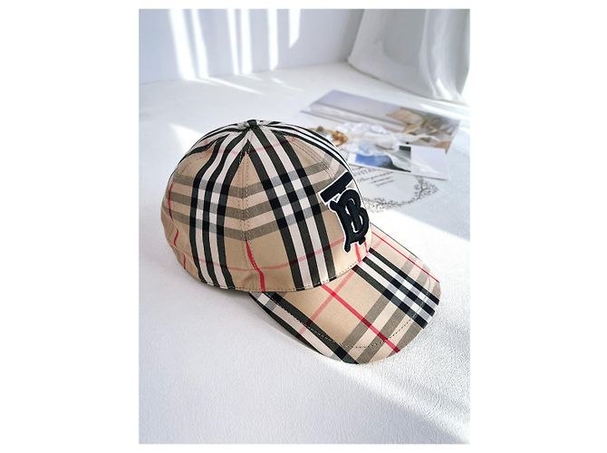 Burberry TB Vintage Check Baseball Cap Beige Braun - Ansicht 7