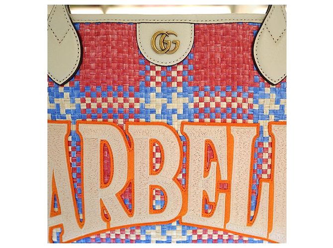 Gucci Borsa tote in tessuto rosa beige grande Marrone - vista 11