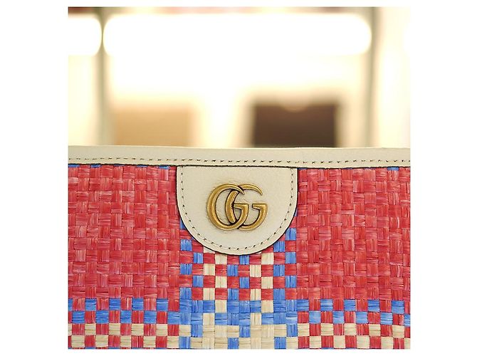 Gucci Borsa tote in tessuto rosa beige grande Marrone - vista 12