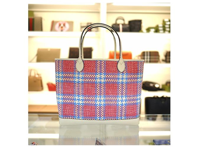 Gucci Borsa tote in tessuto rosa beige grande Marrone - vista 7