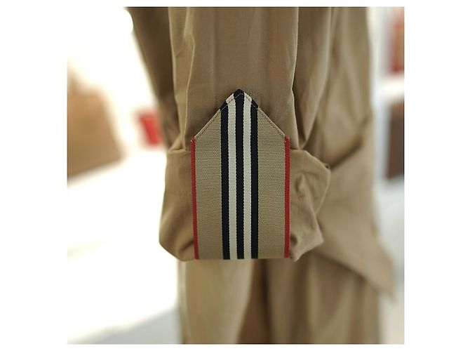 Burberry ABITO BICOLOR SOFFICE CAMMELLO GIOVANNA STP Marrone - vista 13