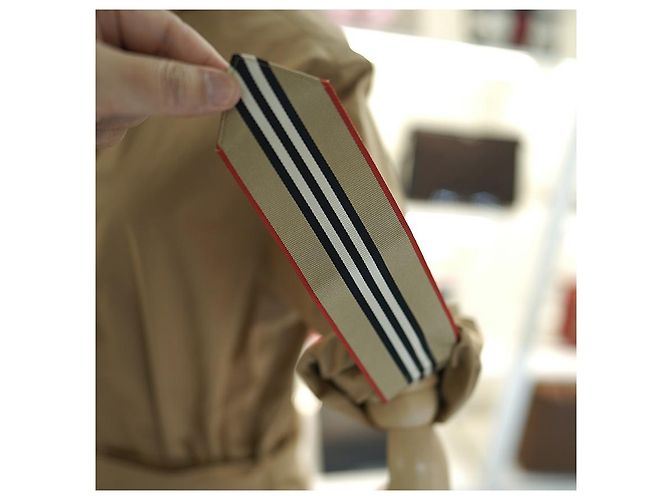 Burberry ABITO BICOLOR SOFFICE CAMMELLO GIOVANNA STP Marrone - vista 14