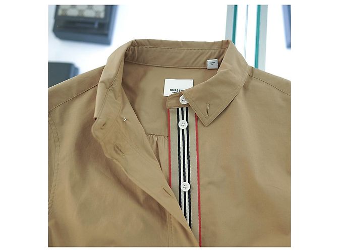 Burberry ABITO BICOLOR SOFFICE CAMMELLO GIOVANNA STP Marrone - vista 18
