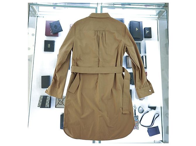 Burberry ABITO BICOLOR SOFFICE CAMMELLO GIOVANNA STP Marrone - vista 19