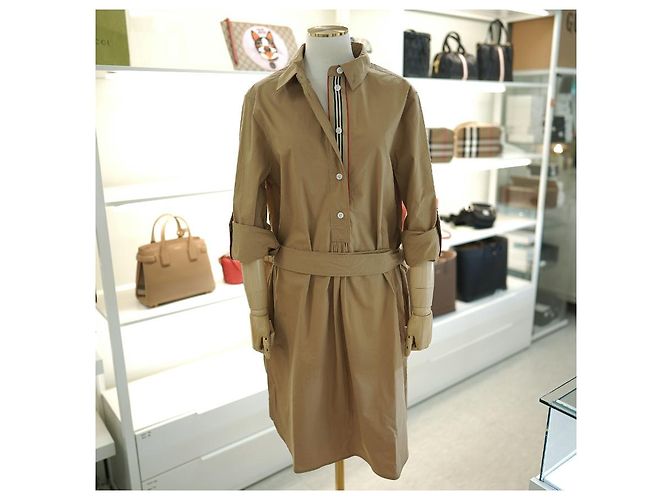 Burberry ABITO BICOLOR SOFFICE CAMMELLO GIOVANNA STP Marrone - vista 2
