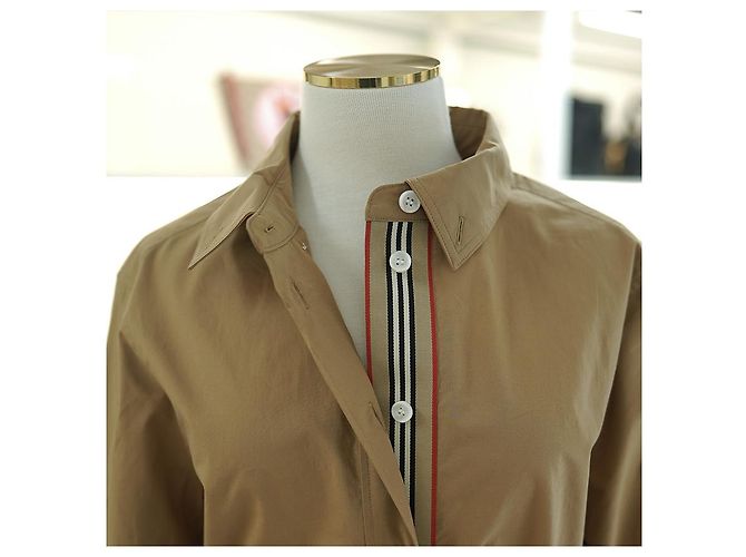 Burberry ABITO BICOLOR SOFFICE CAMMELLO GIOVANNA STP Marrone - vista 4