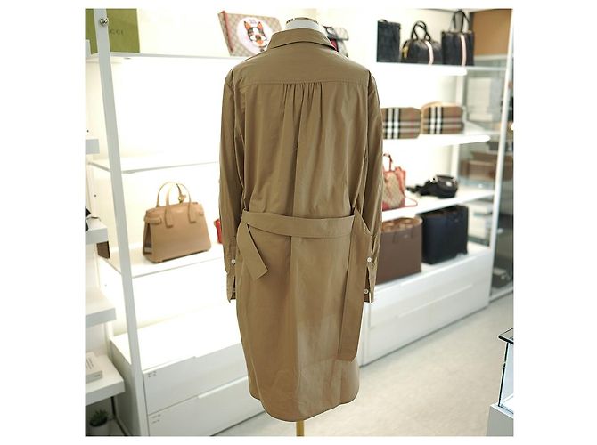 Burberry ABITO BICOLOR SOFFICE CAMMELLO GIOVANNA STP Marrone - vista 6