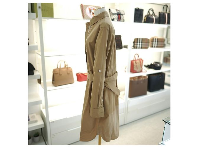 Burberry ABITO BICOLOR SOFFICE CAMMELLO GIOVANNA STP Marrone - vista 9