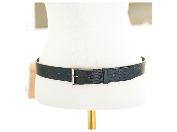Marmont Gucci Cintura Slim Donna UCGAN in Pelle Nera Nero - vista 10