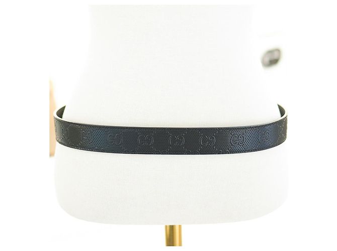 Marmont Gucci Cintura Slim Donna UCGAN in Pelle Nera Nero - vista 12