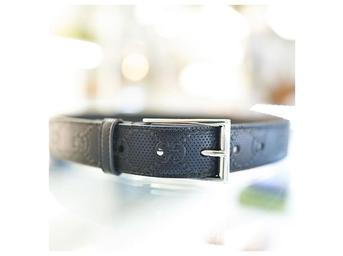 Marmont Gucci Cintura Slim Donna UCGAN in Pelle Nera Nero - vista 14