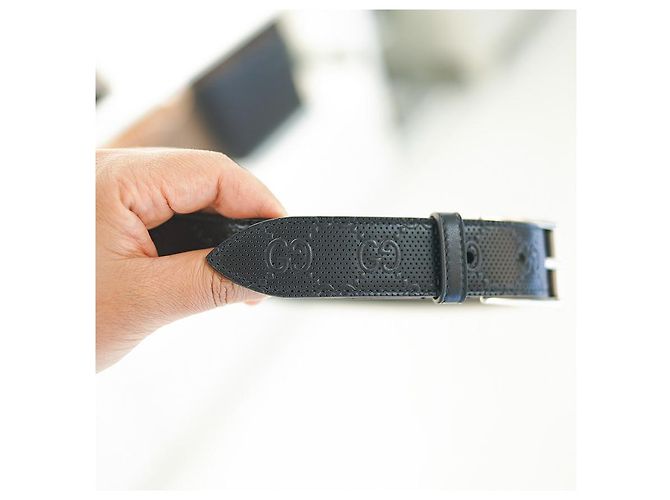 Marmont Gucci Cintura Slim Donna UCGAN in Pelle Nera Nero - vista 17