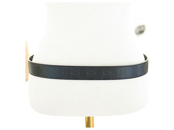 Marmont Gucci Cintura Slim Donna UCGAN in Pelle Nera Nero - vista 2