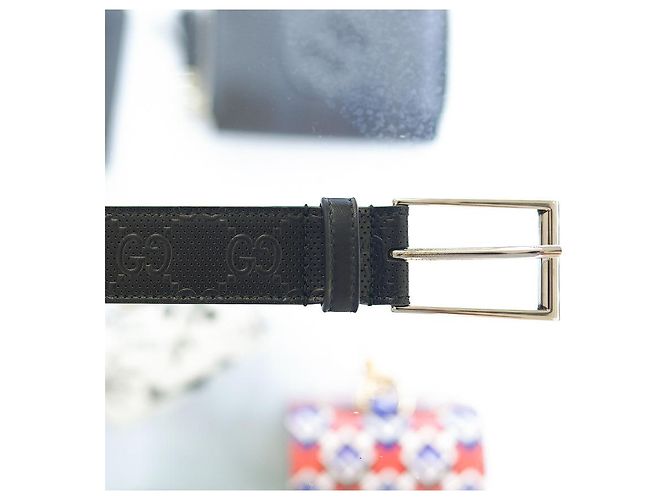 Marmont Gucci Cintura Slim Donna UCGAN in Pelle Nera Nero - vista 21