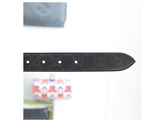 Marmont Gucci Cintura Slim Donna UCGAN in Pelle Nera Nero - vista 22