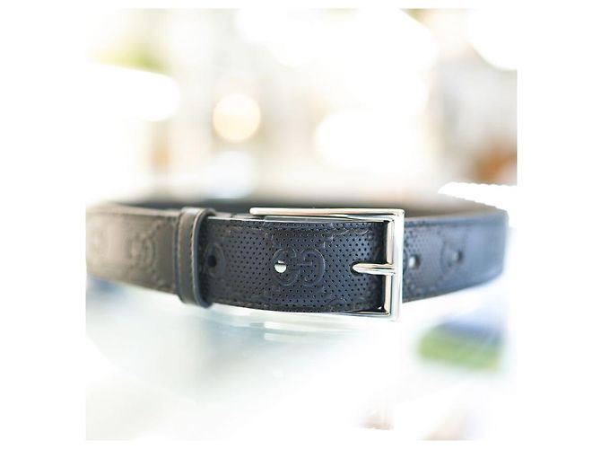 Marmont Gucci Cintura Slim Donna UCGAN in Pelle Nera Nero - vista 4