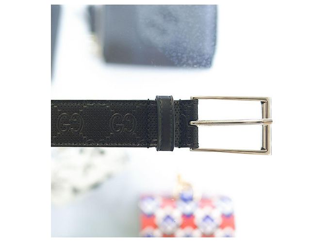 Marmont Gucci Cintura Slim Donna UCGAN in Pelle Nera Nero - vista 9