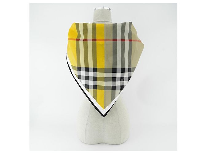 Burberry Cachecol xadrez triangular amarelo em algodão Marrom - vista 11