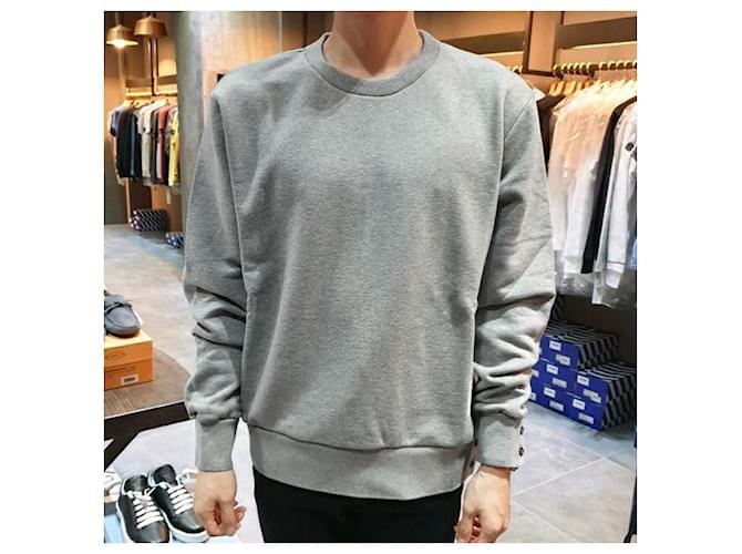 Thom Browne Sweatshirt mit Zentralsstreifen Hellgrau Braun - Ansicht 10
