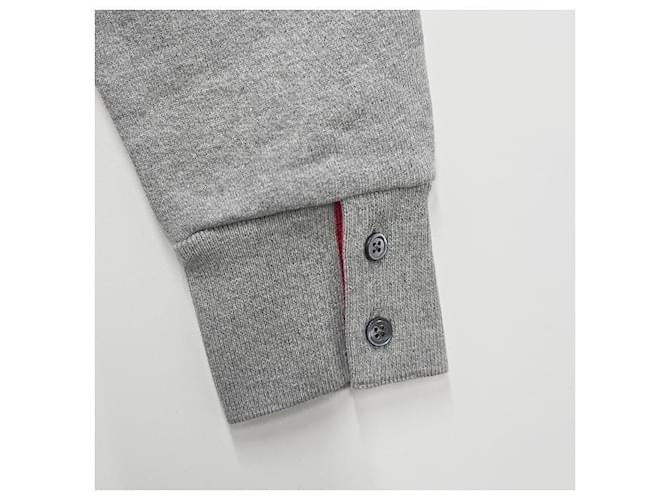 Thom Browne Sweatshirt mit Zentralsstreifen Hellgrau Braun - Ansicht 19