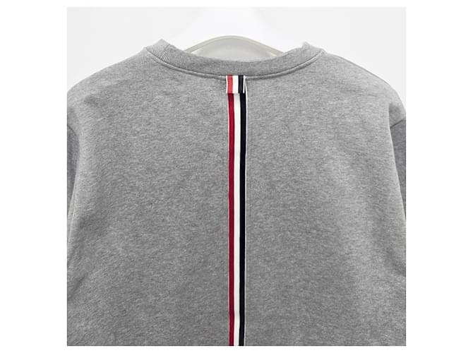Thom Browne Sweatshirt mit Zentralsstreifen Hellgrau Braun - Ansicht 20