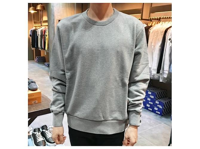 Thom Browne Sweatshirt mit Zentralsstreifen Hellgrau Braun - Ansicht 22