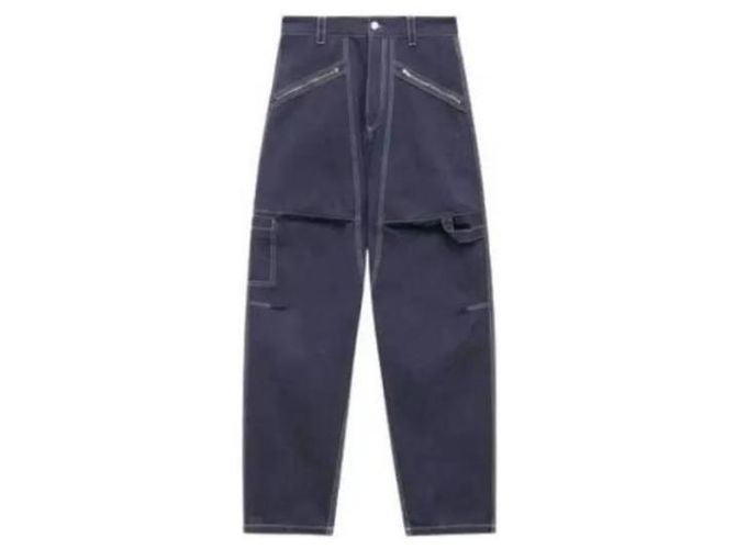 Isabel Marant Pantaloni Parker Blu - vista 5
