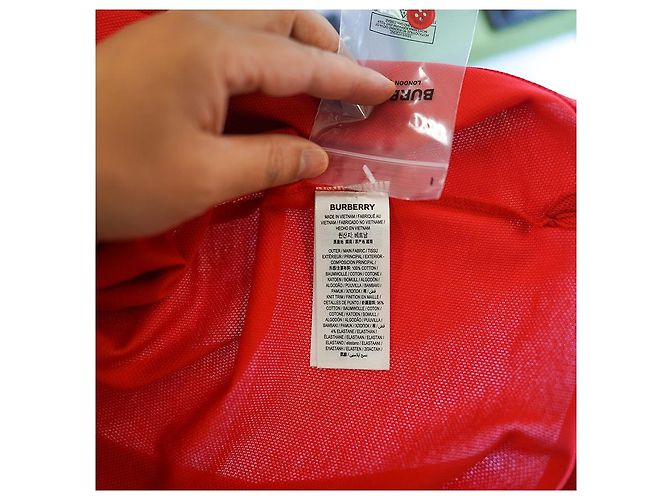Burberry Camisa de Mujer Copland Rojo Brillante Polo de Algodón Roja - vista 18