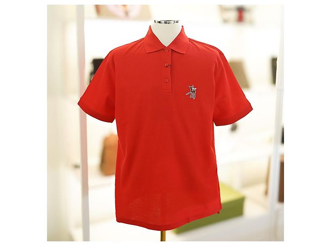 Burberry Camisa de Mujer Copland Rojo Brillante Polo de Algodón Roja - vista 7