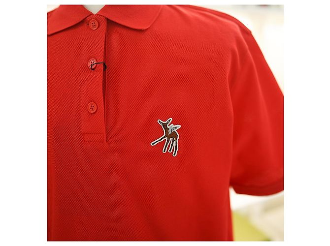 Burberry Camisa de Mujer Copland Rojo Brillante Polo de Algodón Roja - vista 9