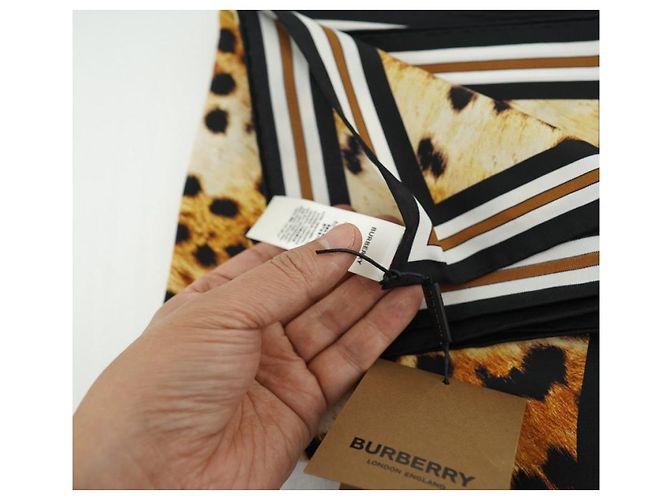 Burberry Seidenschal mit Leopardenmuster Schwarz - Ansicht 12