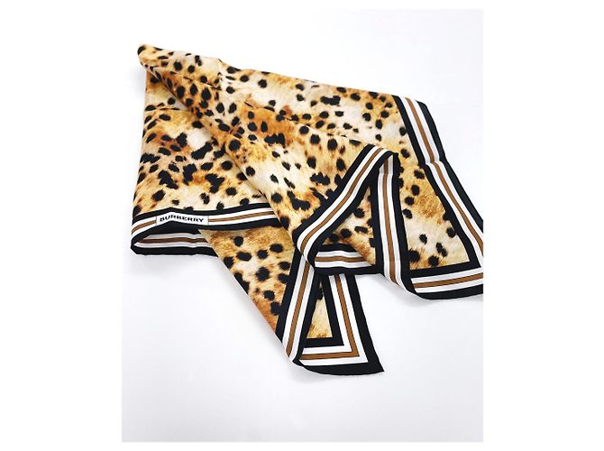Burberry Seidenschal mit Leopardenmuster Schwarz - Ansicht 4