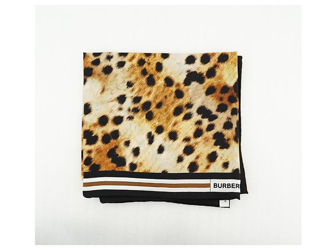 Burberry Seidenschal mit Leopardenmuster Schwarz - Ansicht 7