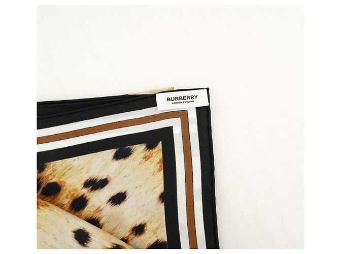 Burberry Seidenschal mit Leopardenmuster Schwarz - Ansicht 8