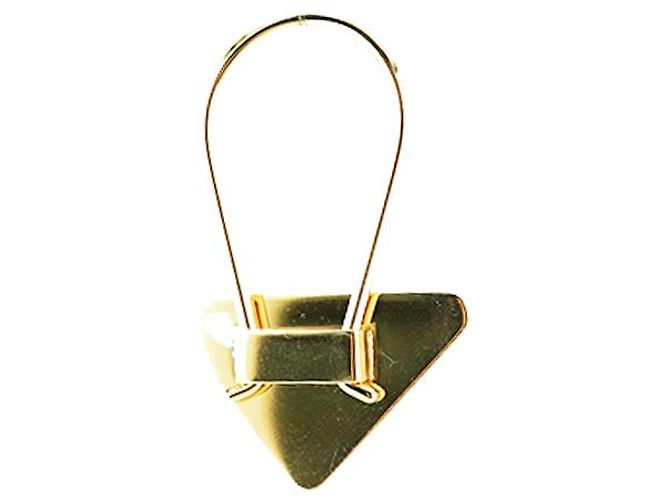 Prada Chaveiro Triângulo Vermelho Dourado - vista 3