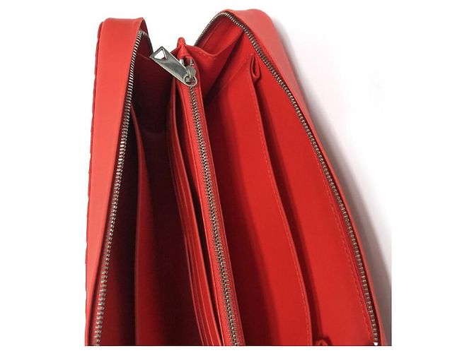 Bottega Veneta Clutch e Portafoglio Lungo Rosso - vista 11