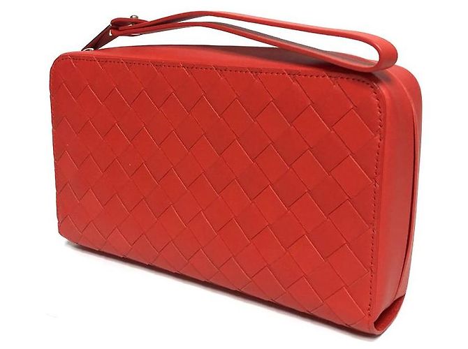 Bottega Veneta Clutch e Portafoglio Lungo Rosso - vista 2