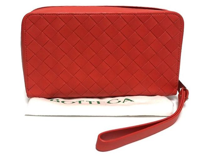 Bottega Veneta Clutch e Portafoglio Lungo Rosso - vista 3