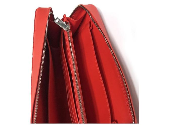 Bottega Veneta Clutch e Portafoglio Lungo Rosso - vista 4