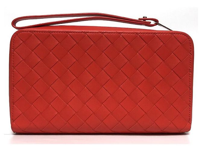 Bottega Veneta Clutch e Portafoglio Lungo Rosso - vista 5