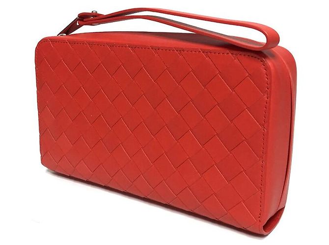 Bottega Veneta Clutch e Portafoglio Lungo Rosso - vista 6